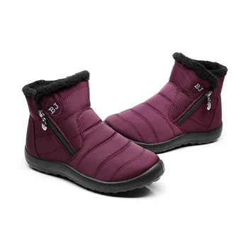 2019 new sosire femei cizme negre cizme de zapada pentru femei impermeabil cizme de iarna pentru barbati cu fermoar Lateral pantofi de drumeții cizme