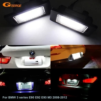 Pentru BMW seria 3 E90 E92 E93 M3 2008-2012 Excelent Ultra luminos Led-uri smd de înmatriculare lampa Nu OBC eroare Accesorii auto