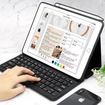 Caz de tastatură pentru iPad Pro 12.9 2017 cu Built-in Suport de creioane Model Pânză Smart Keyboard Pentru iPad Pro de 12.9 inch Coque