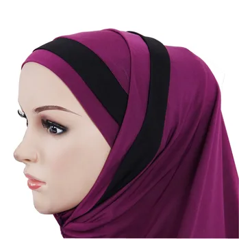 2 buc Musulmane Hijab Islamic Jersey Turban Femei Sub Eșarfă de Oase Bonnet Capac Interior de Cap Eșarfă Capac Full Interior Hijabs Folie
