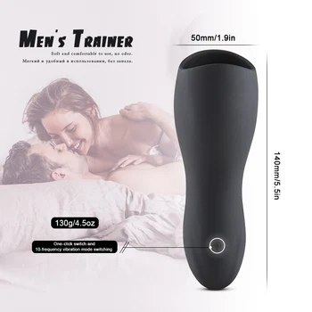 De sex masculin masturbator 10 viteza de vibrație glandul cupa stimulator de silicon pentru masaj penis vibrator erotic jucarii sexuale pentru barbati