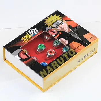10buc Naruto Inele Akatsuki Uchiha Itachi Orochimaru membru Ring Set in cutie de Recuzită Cadou