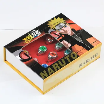 10buc Naruto Inele Akatsuki Uchiha Itachi Orochimaru membru Ring Set in cutie de Recuzită Cadou