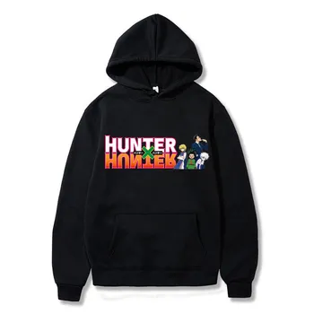 Anime-ul japonez Amuzant Killua Ochii Killua HxH Hanorace 2020 Iarna Japonia Stil Hunter X Hunter Jachete Streetwear pentru Femei/bărbați