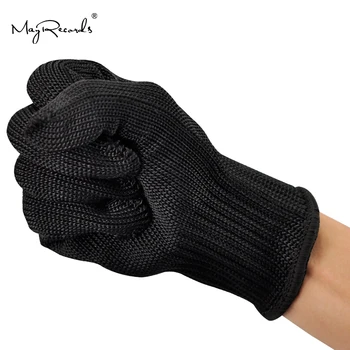 O Pereche de Sârmă din Oțel Inoxidabil Mănuși de protecție Măcelar Anti-tăiere de Lucru Mănuși de Protecție rezistente la tăiere