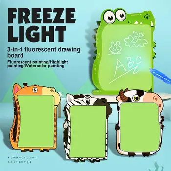 Multifuncțional Educativ Atractiv Practice Desene Animate Durabil Graffiti Fluorescente Luminoase Placa De Desen Jucărie Pentru Copii