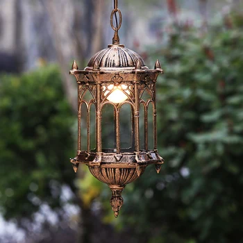 Lumină în aer liber, balcon impermeabil lampa de gradina living struguri raft decorative de bronz candelabru led