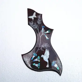 Noi de 2 mm grosime chitara Acustica pickguard ,Abalone pasăre insertii de paza alege gros celuloid pickguards,cu autocolant auto