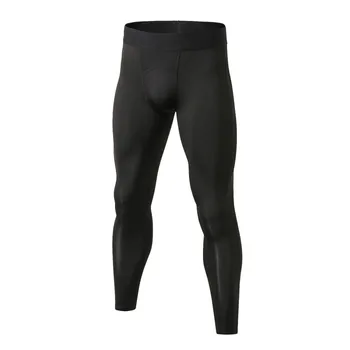 Bărbați uscare Rapidă Pantaloni Jambiere Slab de Antrenament de Fitness Leggins Elastic Pantaloni Slim Copci Pantaloni Alb-Negru