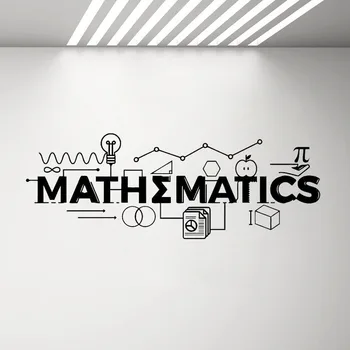 Matematică Design De Perete Decal Matematica Decor Sală De Clasă Școala De Vinil Autocolant Educație Citat De Știință Arta De Perete Poster Dormitor G959