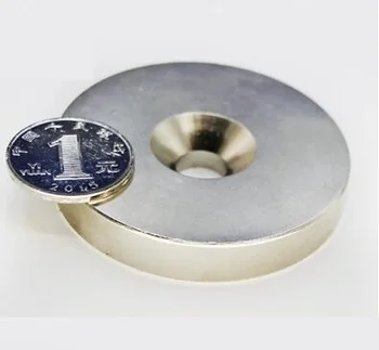 2 buc Super Puternic Rotund Neodim Inel cu cap Înecat Magneți 60mm x 10mm Gaura:10 mm N50 Magnet de Neodim