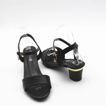 Cresfimix sandalias de mujer femei casual cu toc sandale de vară doamna drăguț negru cataramă de curea sandale pantofi pentru femeie sandale cool