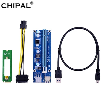 CHIPAL unitati solid state M. 2 M pentru USB 3.0 PCI-E Riser Card M2 pentru USB3.0 PCIE 16X 1X Extender cu 6pini Putere pentru BTC LTC ETH Miner