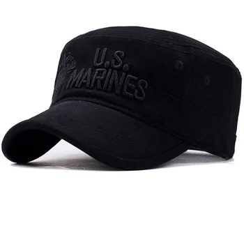 Moda Statele Unite ale americii US Marines Corps Capac Pălărie Militare Pălării Plat Pălărie de Top Barbati din Bumbac Pălărie statele UNITE ale americii Navy Brodate Camo capace gorras