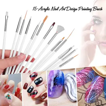 Acrilic Nail Art Pensule Set Pentru Manichiura Nail Art Design Pensule Pictura & Stilou Dotting Tool Kit