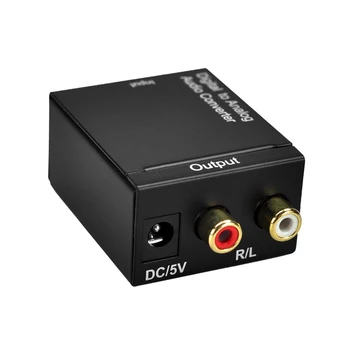 Digital la Analogic Stereo Audio Convertor Optic Coaxial Toslink Digital Adaptor RCA L/R Audio Convertor Adaptor