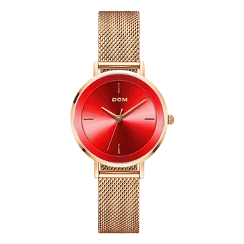 Ceas Femei DOM Top Brand de Lux Cuarț ceas Casual cuarț ceas piele curea de Ochiuri ultra subțire ceas Relog G-1307G-7M