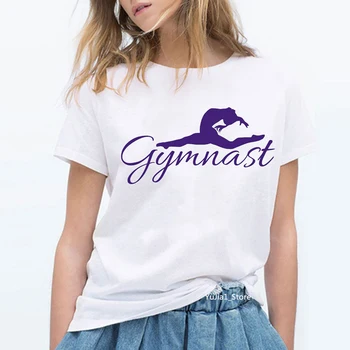 Vara 2020 acuarelă dansator de Balet tipărite fata tricou alb kawaii gimnastica iubitor de dans cadou tricou femme tricou personalizat