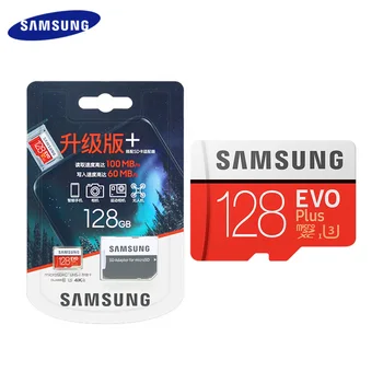 Original Samsung Card de Memorie de 64GB U1 Mare Viteza Class 10 UHS-I U3 Micro SD EVO PLUS de 128GB, 256GB Card TF
