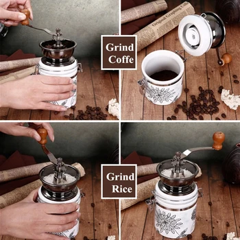 MICCK Manual Rasnita de Cafea din Ceramică Bază de Cafea Moară de Mână Coffeeware Cafea Boabe Piper Condimente Grinder Polizor Ceramică Mașină