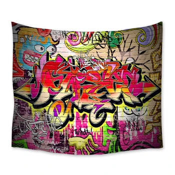 Graffiti Arta Abstractă Tapiserie De Perete Agățat De Perete Poliester Acasă Decor Dormitor Cuvertură De Pat De Plajă Mat Pătură Yoga Mat Tapiserii