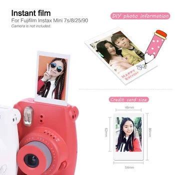 Fuji Fujifilm Instax Mini 8 Film Blanc de 40 de Coli de Film pentru 7 8 9 90 25 55 Partaja Instant de Film aparat de Fotografiat Fujifilm Instax Mini Film