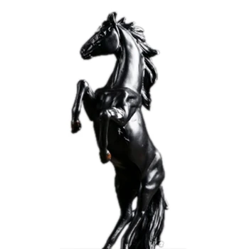 Cal în galop Statuie pentru Home Decor Modern Cal Sculptură Figurine Decor de Birou Meserii Negru