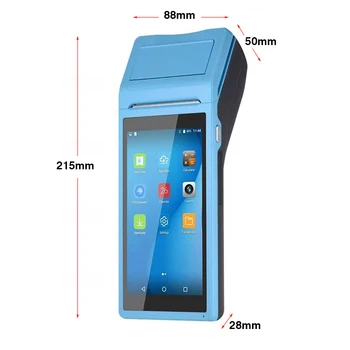 Telefonul mobil Android Handheld PDA Pos Terminal Terminales 3G Wireless Wifi Bluetooth PDA Cu 58mm Imprimantă Termică 5.5 Ecran Tactil