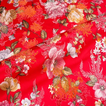 Flori Imitație de Mătase țesături din damasc, brocart model jacquard de cusut material pentru cheongsam kimono de DIY material pentru rochie