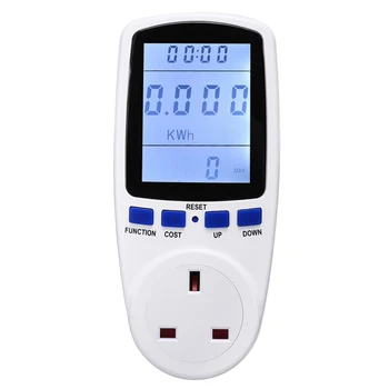 Priza UK Digital Tensiune Wattmeter Consumul de Putere Watt Kwh de Energie de energie Electrică Metru Analizor Monitor 13A 230V AC Putere Metru