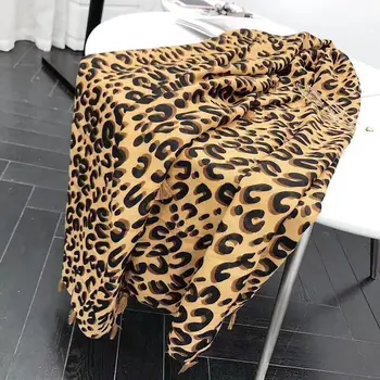 2019 la Modă de Iarnă de Moda Leopard eșarfă,animal print musulmane hijab,Toate-meci Doamna Moale cu păr mare Eșarfă folie,Cald Eșarfă Eșarfe