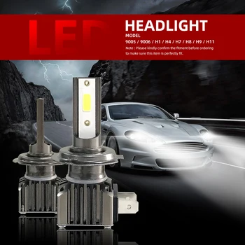 2 BUC LED-uri Auto Far Mini Canbus Lampa H11 Becuri H7 H8 H9 Faruri Kit HB3 9005 9006 HB4 6000k lumina de Ceață 12V Lampă cu LED-uri 12000LM
