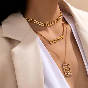 Kpop Cristal Capricorn Pandantiv Colier pentru Femei Barbati Vintage Estetice Gât Lanț Cravată Colier Gotic Bijuterii Gift2021