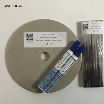 ALLMEJORES 200Feet celule Solare Tab cablu + 15feet Bare wire +2buc flux pen .Tin-placă de Cupru pentru panoul solar diy.