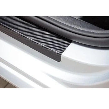 4BUC fibra de carbon de vinil autocolant Auto Pragului de Ușă Scuff Placa pentru FORD KUGA, Piese Accesorii