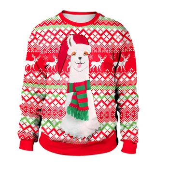 2020 Moda Urât Pulover De Crăciun Moș Crăciun Elf Amuzant Pulover Femei Mens Print Pulovere Bluze De Toamna Iarna Haine