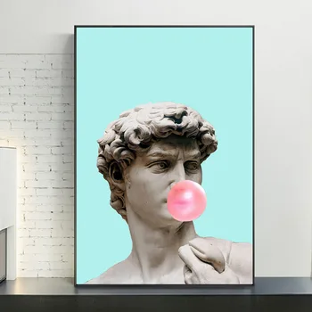 Amuzant Arta Sculptura lui David Arta de Perete Postere si Printuri David cu Balon Canvas Tablouri Canvas Art Imaginile pentru Camera de zi