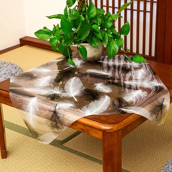 Noul transparent mat culoare pvc moale față de masă de sticlă rezistent la apa si ulei-dovada masă de cafea mat cristal moale bord abc