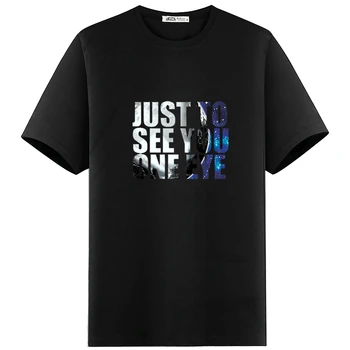 Tricou Rotund Gat Pentru Barbati cu Maneci Scurte Barbati Graphic T Shirt de Vară de Moda Doar Pentru a Te Vedea cu Un Ochi Imprimat Tricouri Homme 4xl
