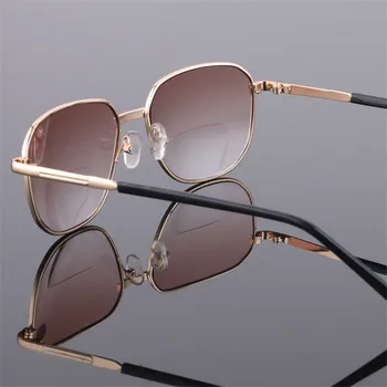 Cubojue bifocale Ochelari de Citit Bărbați Femei lentile de sticlă ochelari de soare dioptrie 1.0 1.5 2.0 2.5 3.0 3.5