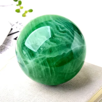 1 BUC Fluorit glob de Cristal Natural de Cuart Verde Decor Acasă Reiki Minereu de Energie Piatră de Vindecare Minerale Manopera Fengshui DIY Cadou