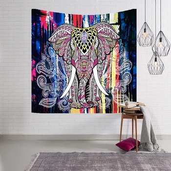 Elefant indian tapiserie 150x130cm Agățat de Perete Mari de Material Decor pătură Yoga Mat Pături Plaja Covor de Perete Mandala tapiserie