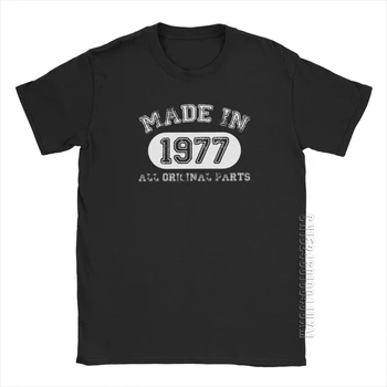 Bărbați T-Shirt-A Făcut În 1977 Camasi De Toate Piese Originale La Mulți Ani Popular Designer De Aniversare Teuri Haine De Bumbac