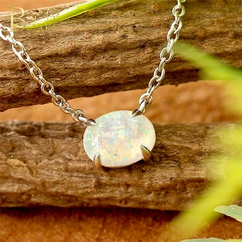 BOAKO Opal colier femei a crescut de aur de logodna colier bijuterie de piatră pandantiv colier de cristal coliere colier fata collier Z5