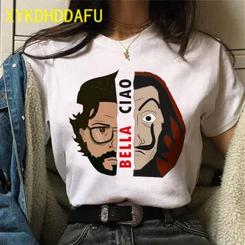 La Casa De Papel Barbati Tricou Banii Jaf Funny T-shirt Graphic Tricou Hip Hop Bella Ciao Masculin Harajuku Casa de Hârtie de Sus Tees