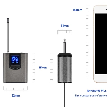 Sistem Wireless Cu Dual Căști Microfoane/Microfoane lavaliera Transmitatoarele Bodypack