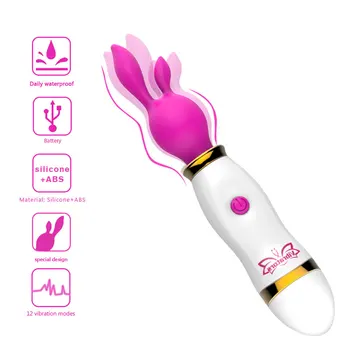 Mini Bagheta Magica Iepure Sex Vibrator Adult Sex Produse pentru Cupluri Masturbari Stimularea punctul G Erotice Jucarii Sexuale Pentru Femei