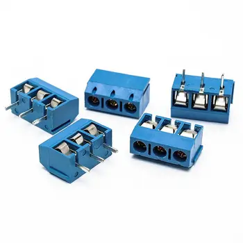 WSFS Fierbinte 50 Buc albastru ABS KF301-2P 5,08 mm 2 Pini de Conectare Terminal Bornă cu Șurub Conector