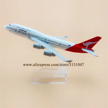 16cm Aeriene Qantas Spiritul Australia B747 Boeing 747 Airways companiile Aeriene din Aliaj de Metal de Avion Avionul Model de turnat sub presiune Aeronave