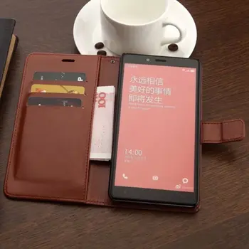 Nota 1 pentru Xiaomi hongmi Nota 1 Redmi Cazul Stil Carte de Flip Portofel cu Slot pentru Card de Stent Cazuri Ulei Ceara Coperta de Piele Negru HM RM Acoperă